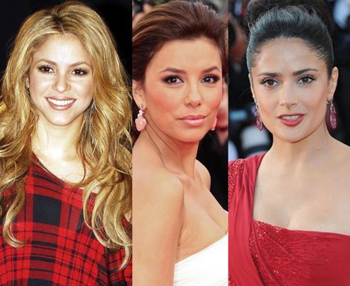 foto de Shakira, Eva Longoria y Salma Hayek solidaria