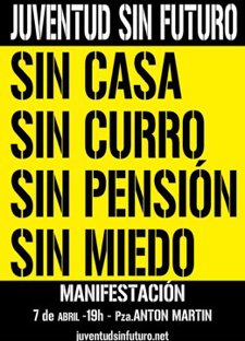 Recorrió las calles de Madrid la autodenominada  “Juventud sin futuro”