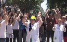 Trabajadores del Hospital Clínic protestan contra los recortes