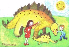 Una De Las Postales De Dinosaurios