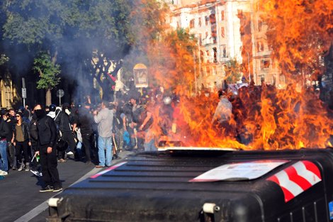 Manifestación Indignados En Roma