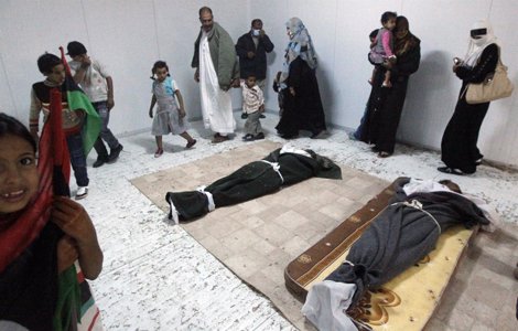 Cadáver De Gadafi En Una Cámara Frigorífica De Sirte