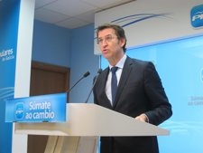 El Líder Del Ppdeg, Alberto Núñez Feijóo, Ofrece Una Rueda De Prensa.