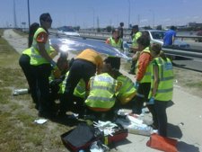 El Samur Atiende Un Accidente De Tráfico En La M-45