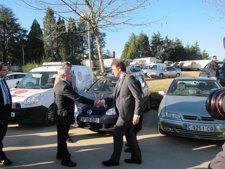 Presidente Xunta (Dcha) Con Presidente De Los Empresarios Del Polig. Tambre