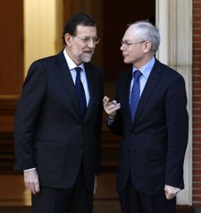 Rajoy Y Van Rompuy En La Moncloa