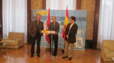 Cifuentes Con Los Secretarios Generales De UGT Y CC.OO. Madrid