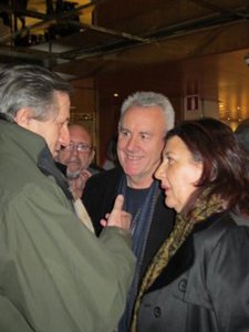 El Coordinador Federal De IU, Cayo Lara, Habla Con Willy Meyer Y Josefa Medrano