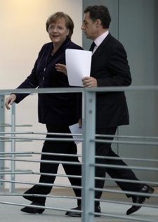 Angela Merkel y Nicolas Sarkozy