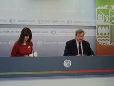 Rueda Dep Rensa Tras Consejo De Gogierno Con Idoia Mendia Y Carlos Aguirre