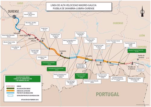 Adjudicados 318,71 millones para el AVE a Galicia