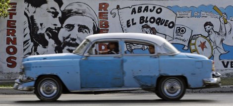 Mural Contra El Bloqueo En Cuba