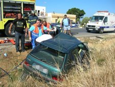 Un Coche Accidentado, En Una Imagen De Archivo