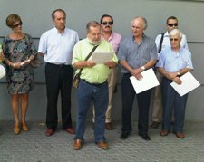 Miembros De Feaps Ante La Consejería De Empleo en una concentración hace meses