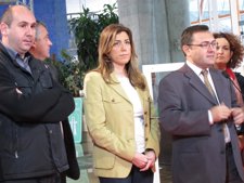 La Secretaria De Organización Del PSOE-A, Susana Díaz, Junto A Conejo Y Heredia