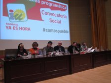 Cayo Lara y Diego Valderas en Un Acto De IULV-CA