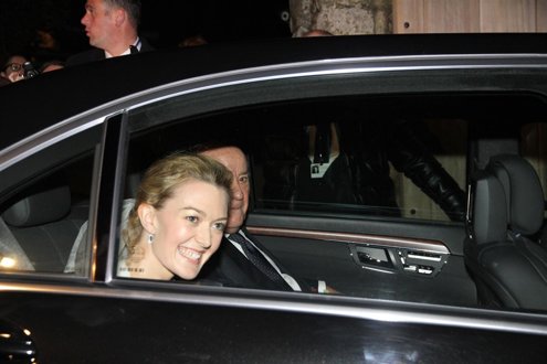 Marta Ortega Llega Con Su Padre Amancio Ortega Al Pazo Do Drozo