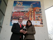 El Presidente De Tuhuesca Y La Vicepresidenta De OPC En Aragón