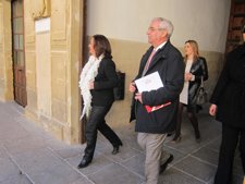 Mar Moreno Llega Al Acto En Baeza (Jaén)