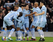 El Manchester City Celebra Su Victoria Ante El Oporto