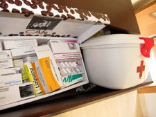 Medicamentos en un botiquín