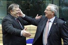 Venizelos Y Juncker En El Consejo Europeo