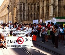 Manifestación De Interinos En Sevilla