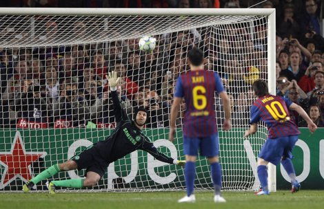 Leo Messi Falla El Penalti Contra El Chelsea