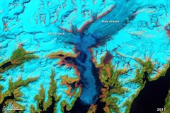 Foto: Un glaciar en Alaska ha perdido 20 de sus 51 kilómetros desde 1986 (NASA EARTH'S OBSERVATORY)