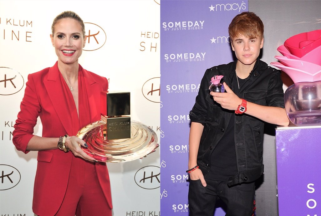 Heidi Klum y Justin Bieber en los FiFi Awards 2012