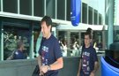 Los jugadores del F.C. Barcelona llegan a Madrid