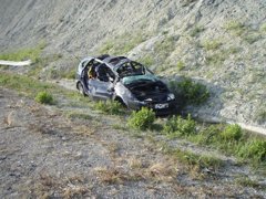 Foto: Dos heridos graves y tres leves en un accidente ocurrido en Irurtzun (EP/GOBIERNO DE NAVARRA)