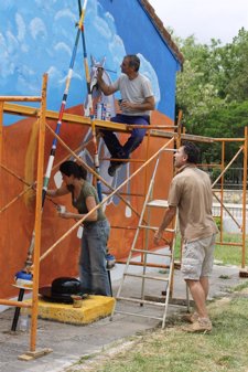 Restauración Del Mural Por Parte De Tierra De Campos Viva