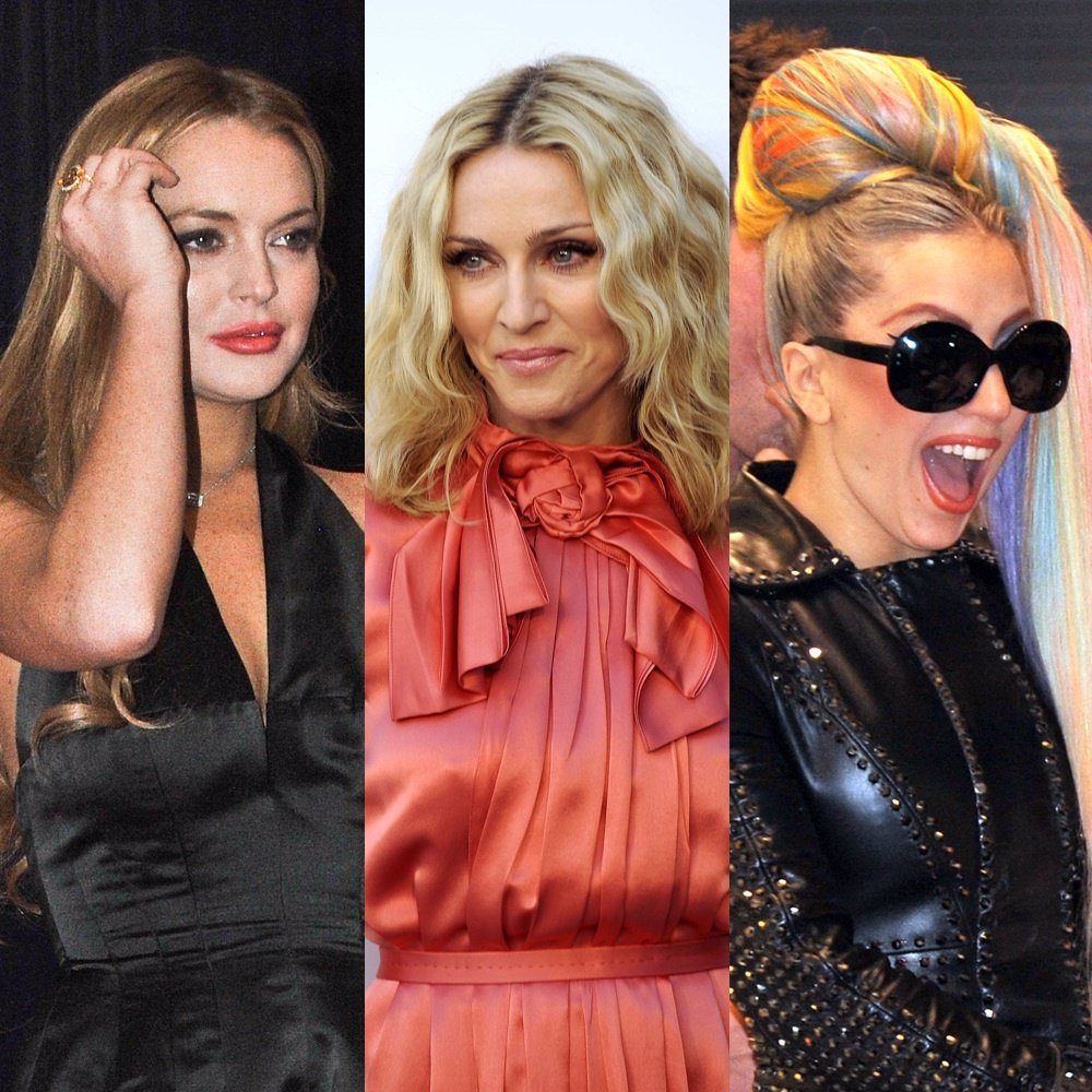 Madonna, Lady Gaga y Lindsay Lohan