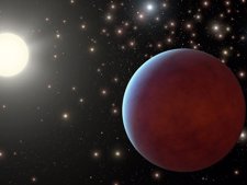 Planetas que orbitan un Sol en un clúster (impresión artística)