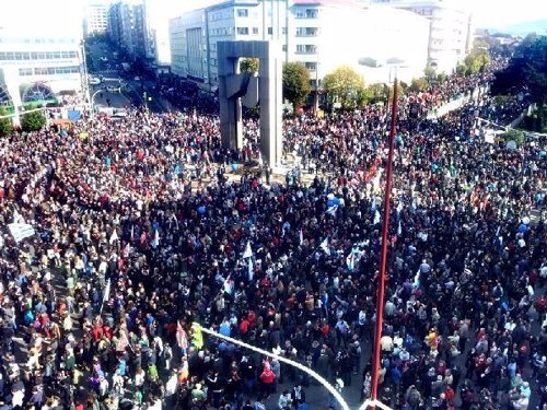 Los sindicatos en Galicia hablan de un 90% de seguimiento y los empresarios lo rebajan al 18%