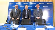 El presidente de ONT, Rafael Matesanz, y los coordinadores de Cataluña y Euskadi