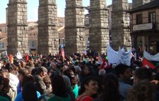 Concentración estudiantil en Segovia el pasado noviembre