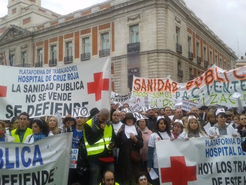 Manifestación de sanitarios madrileños