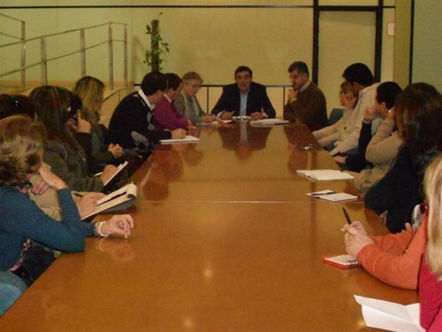 Reunión en la Delegación de Educación. 