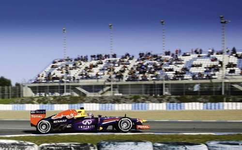 El alemán Sebastian Vettel en los entrenos de Jerez