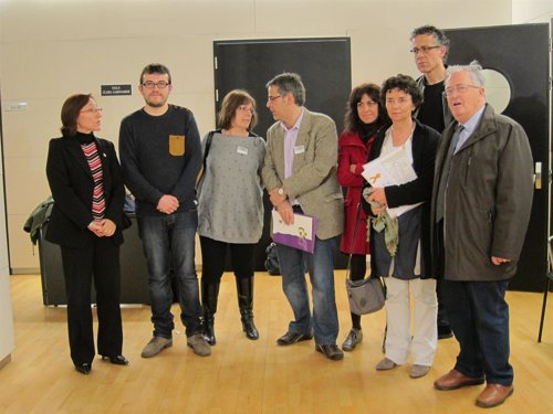 Representantes d'organizaciones en defensa del catalán, vasco y gallegu 