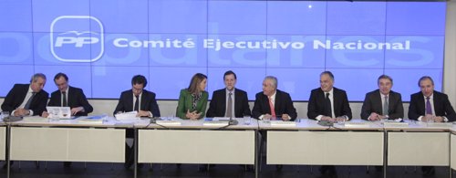 Rajoy, Floriano, Arenas, Cospedal en Ejecutiva del PP
