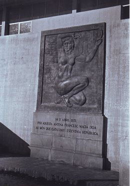 Imagen original del monumento a la proclamación de la República en el Tibidabo