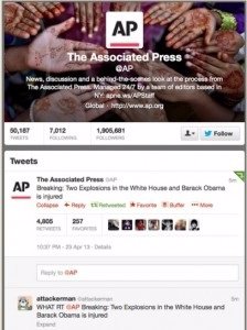 Tuit falso de la agencia Associated Press