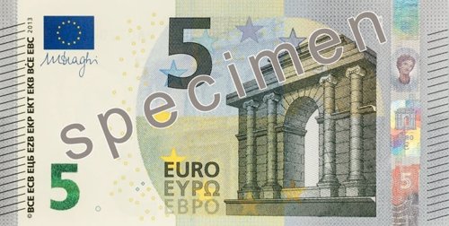 Billete 5 euros serie 'Europa'