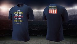 Foto: 'Ser campeón no es una meta, es una actitud', camiseta oficial de la conquista rojiblanca (NIKE)