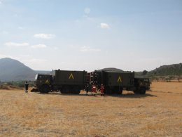 Foto: UME se desplaza a Sierra Espuña este lunes para aumentar capacidad de respuesta ante la lucha de incendios forestales (EUROPA PRESS)