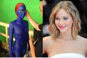 Jennifer Lawrence vuelve a lucir como Mística para la próxima entrega de X-Men