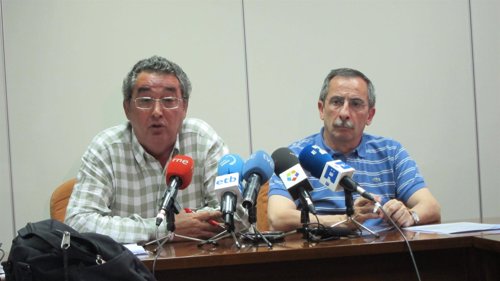 Los secretarios de Acción Sindical de CC.OO y UGT, Ramón Górriz y Toni Ferrer